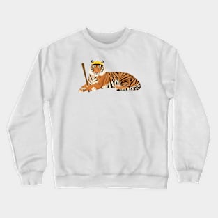 Baseball Tiger Yellow Crewneck Sweatshirt